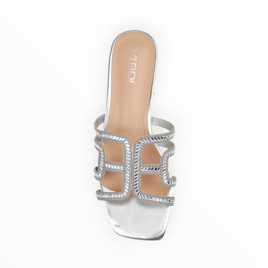 Sandali Donna Argento Verde 28-0004044