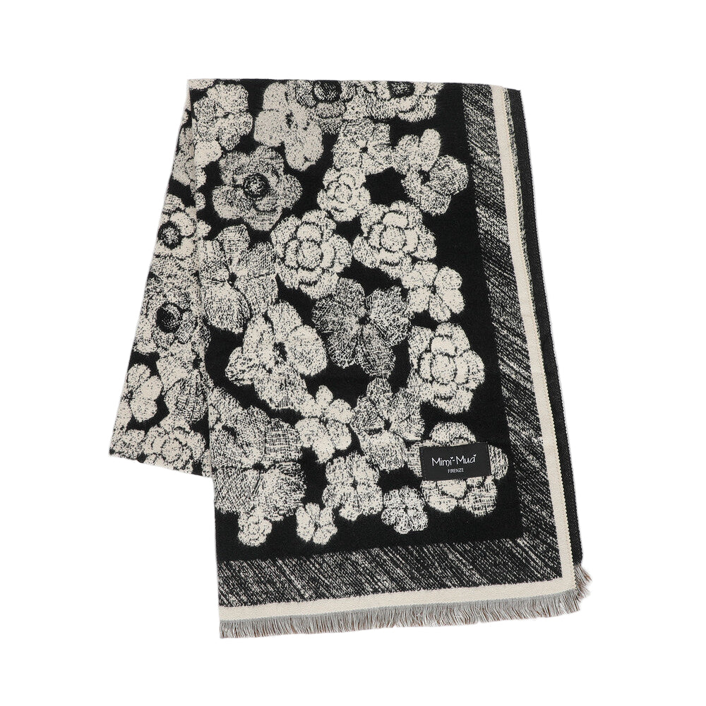 Sciarpa Con Fiori E Cornice FSAN-9261