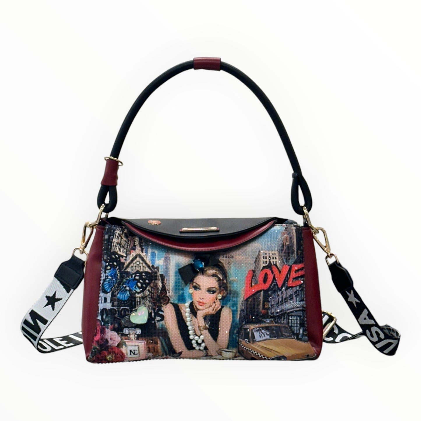 Borsa a Spalla con Tracolla Sabina Imagines Nicole Lee SI17449