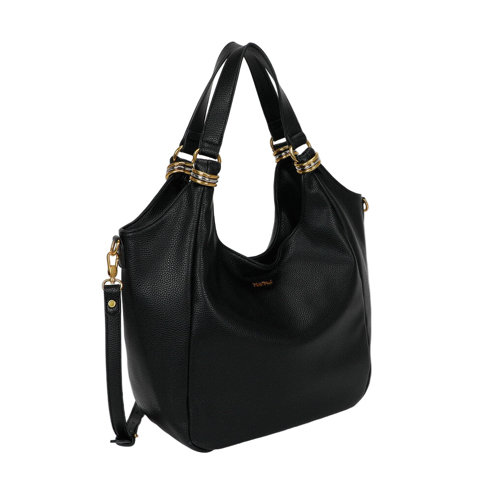 Borsa A Spalla Con Anelli Ai Manici M8-H201319