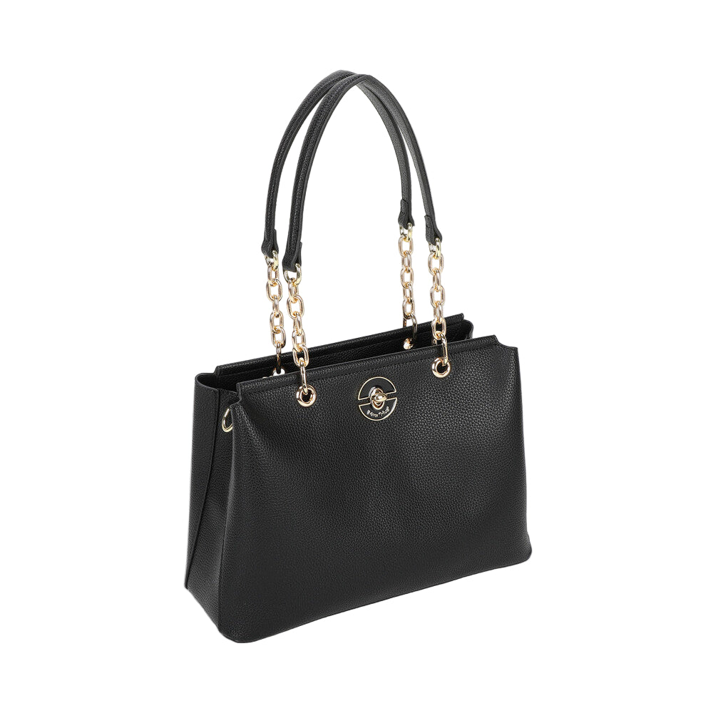 Borsa A Spalla Con Chiusura Verniciata In Tinta M8-J201253