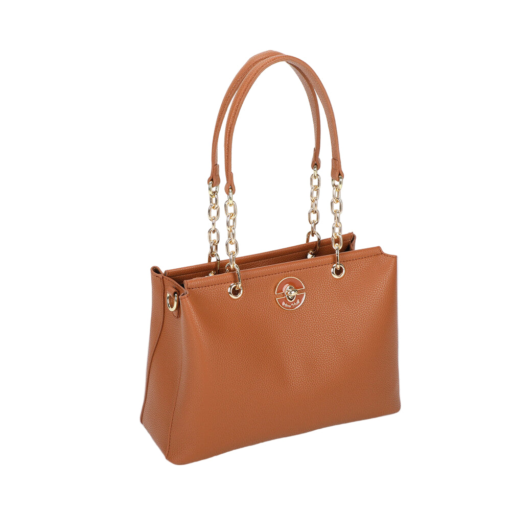 Borsa A Spalla Con Chiusura Verniciata In Tinta M8-J201253