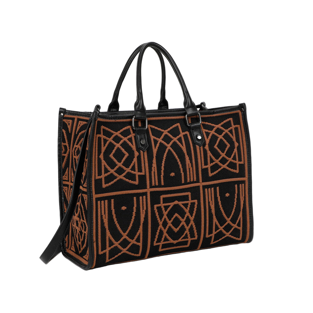 Borsa Tote Grande Con Disegno Ricamato M8-Y201225