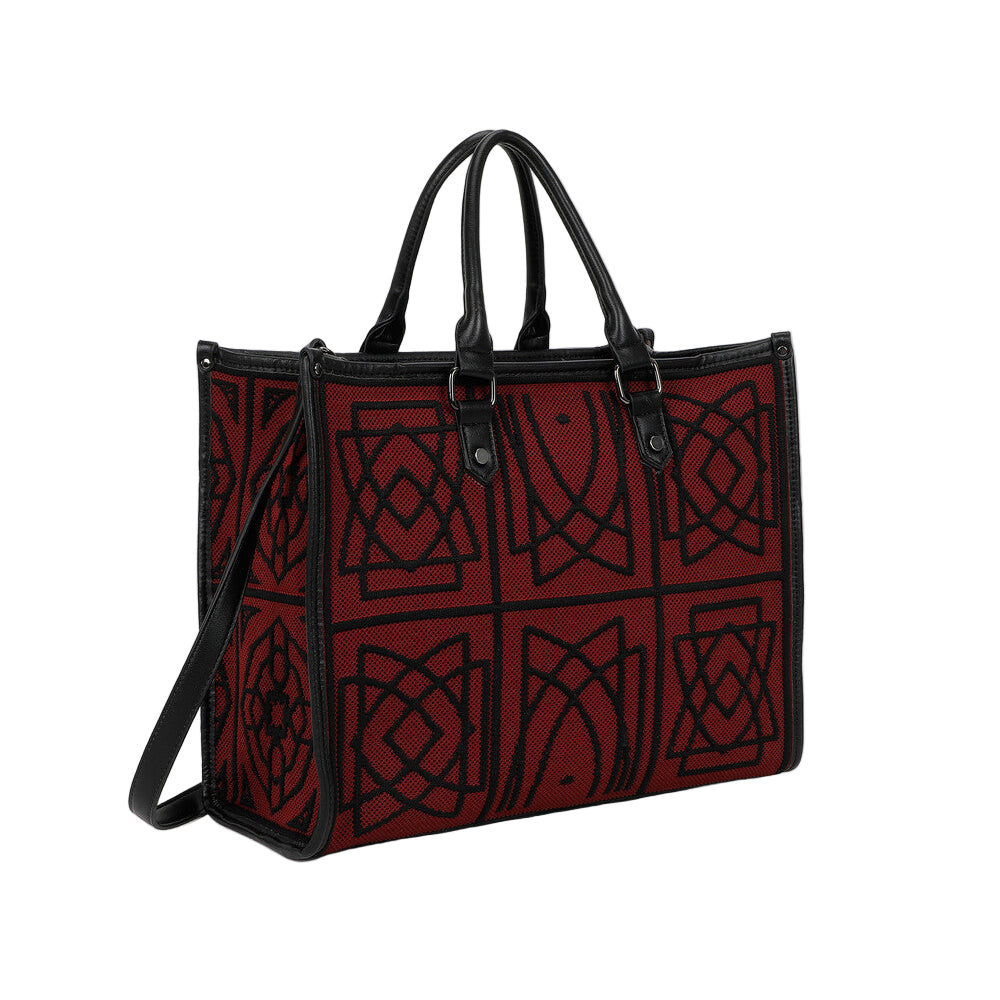 Borsa Tote Grande Con Disegno Ricamato M8-Y201225