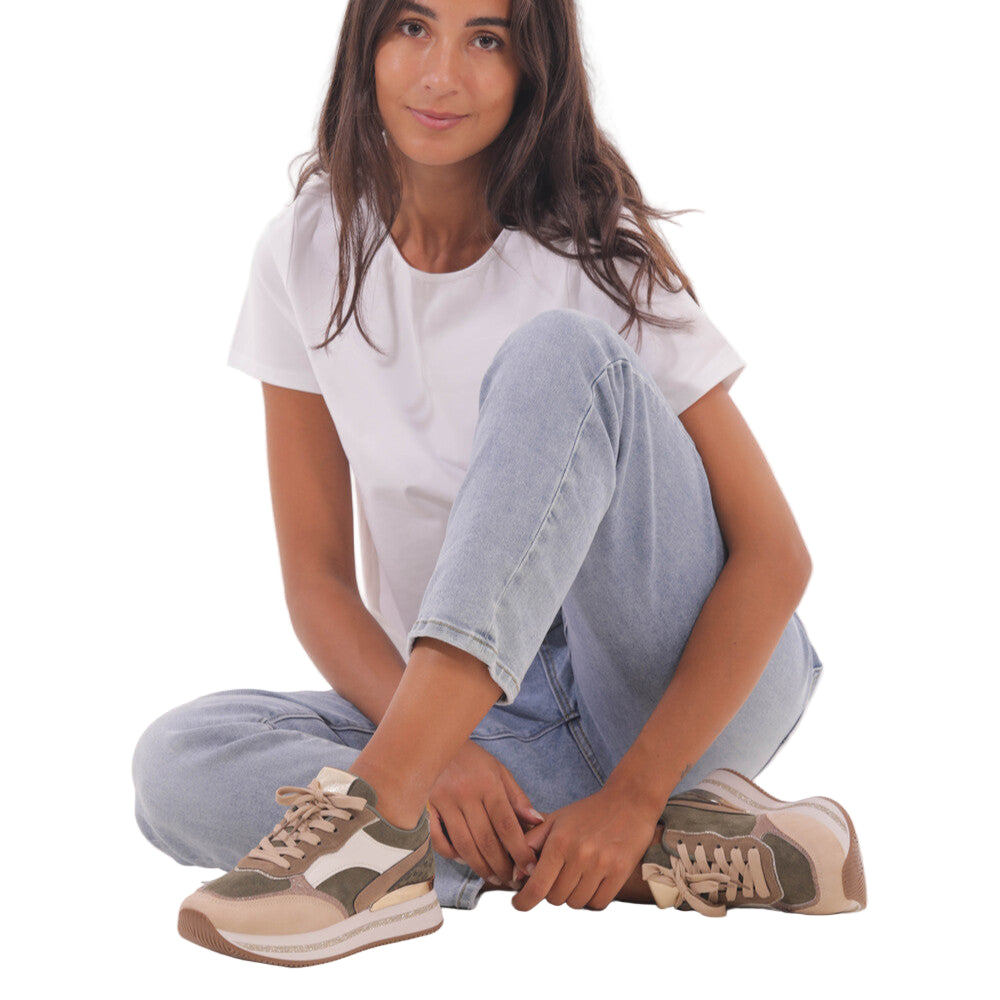 Scarpe Sneakers Verde Militare MimiMua SCAI-8958