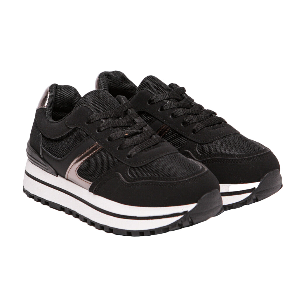 Scarpe Sneakers Nero MimiMua SCAL-9109