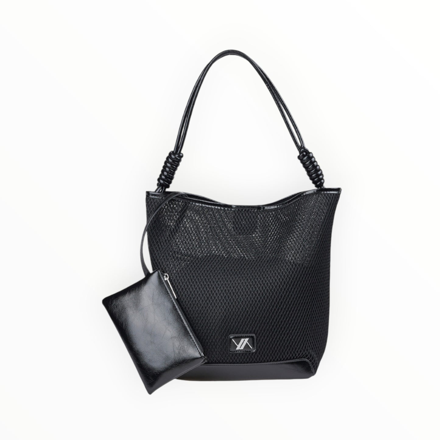 Borsa a Spalla Nera Verde 16-0008417