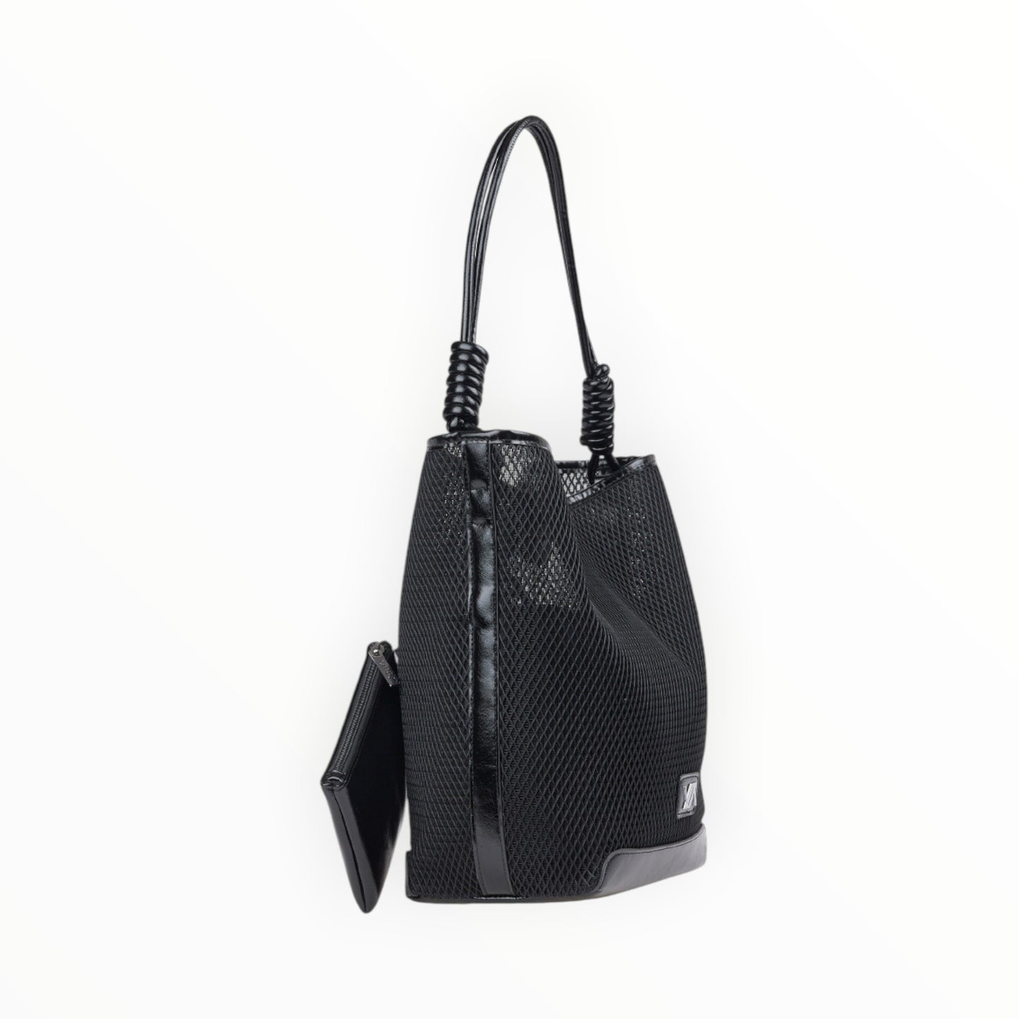 Borsa a Spalla Nera Verde 16-0008417