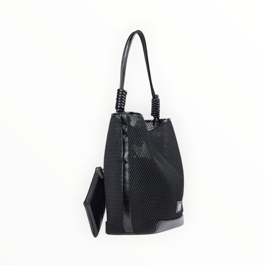 Borsa a Spalla Nera Verde 16-0008417