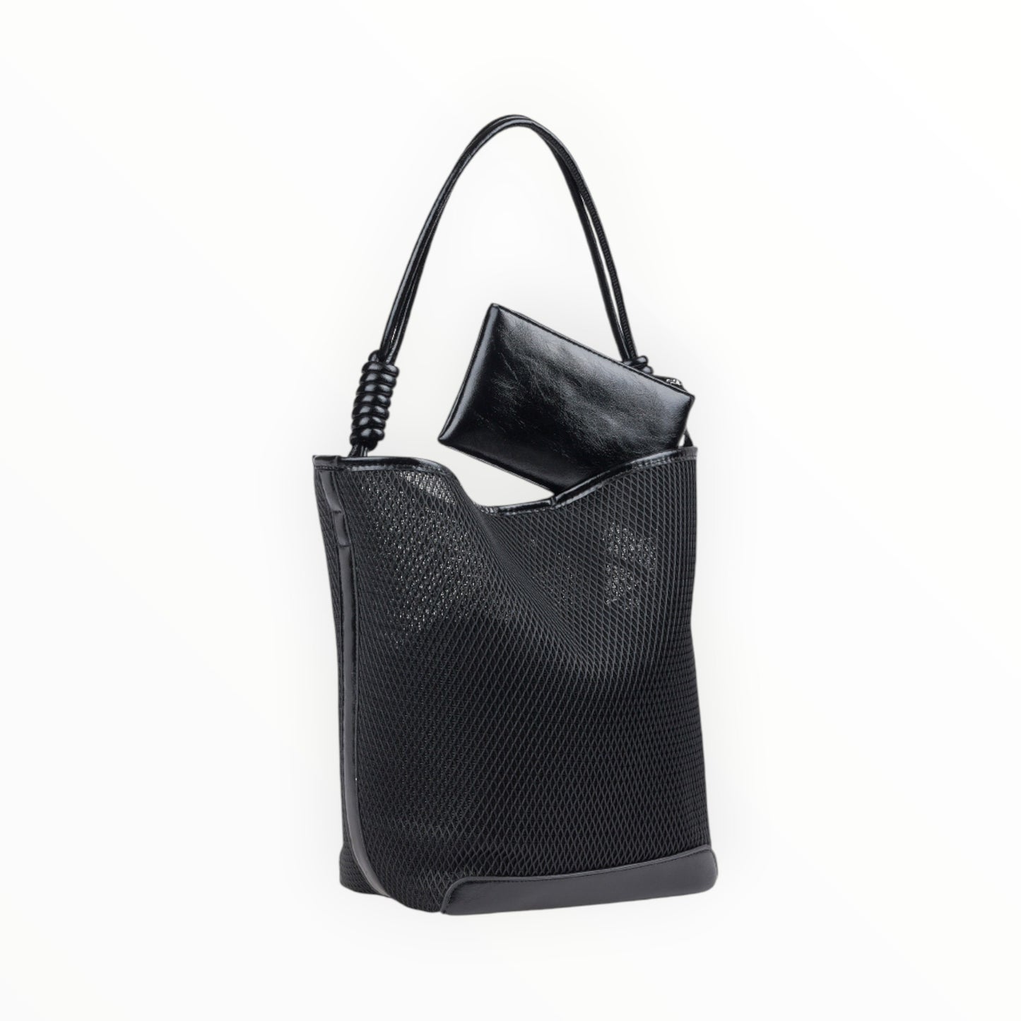 Borsa a Spalla Nera Verde 16-0008417