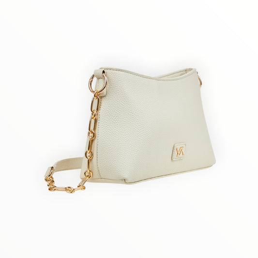 Borsa a Tracolla Avorio  Verde 16-0008418
