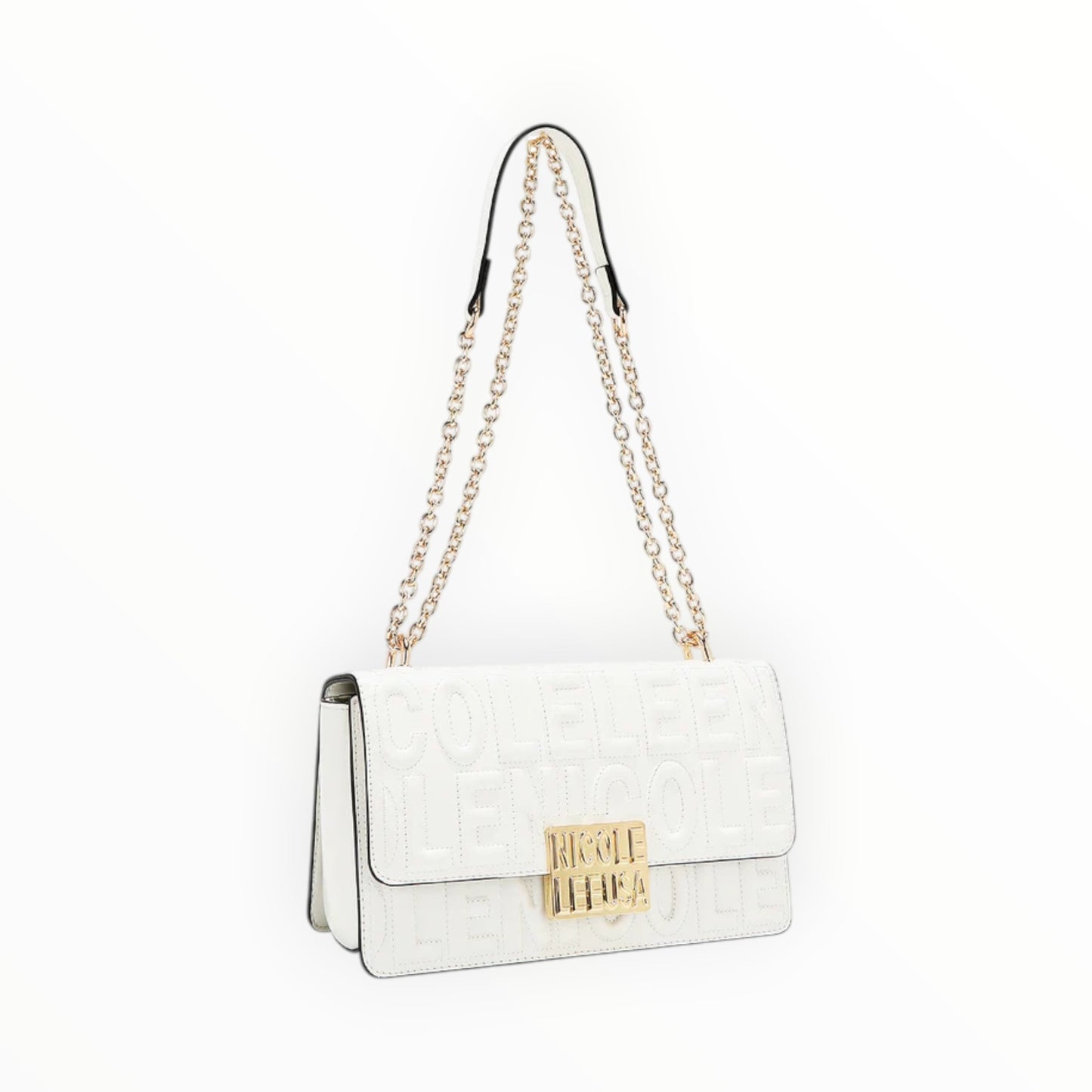 Borsa a Tracolla con Catena e Logo in Rilievo Nicole Lee EMB17455