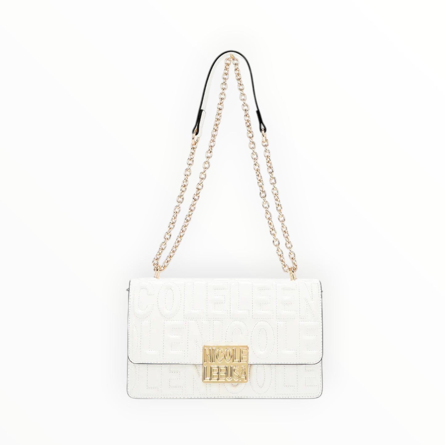 Borsa a Tracolla con Catena e Logo in Rilievo Nicole Lee EMB17455