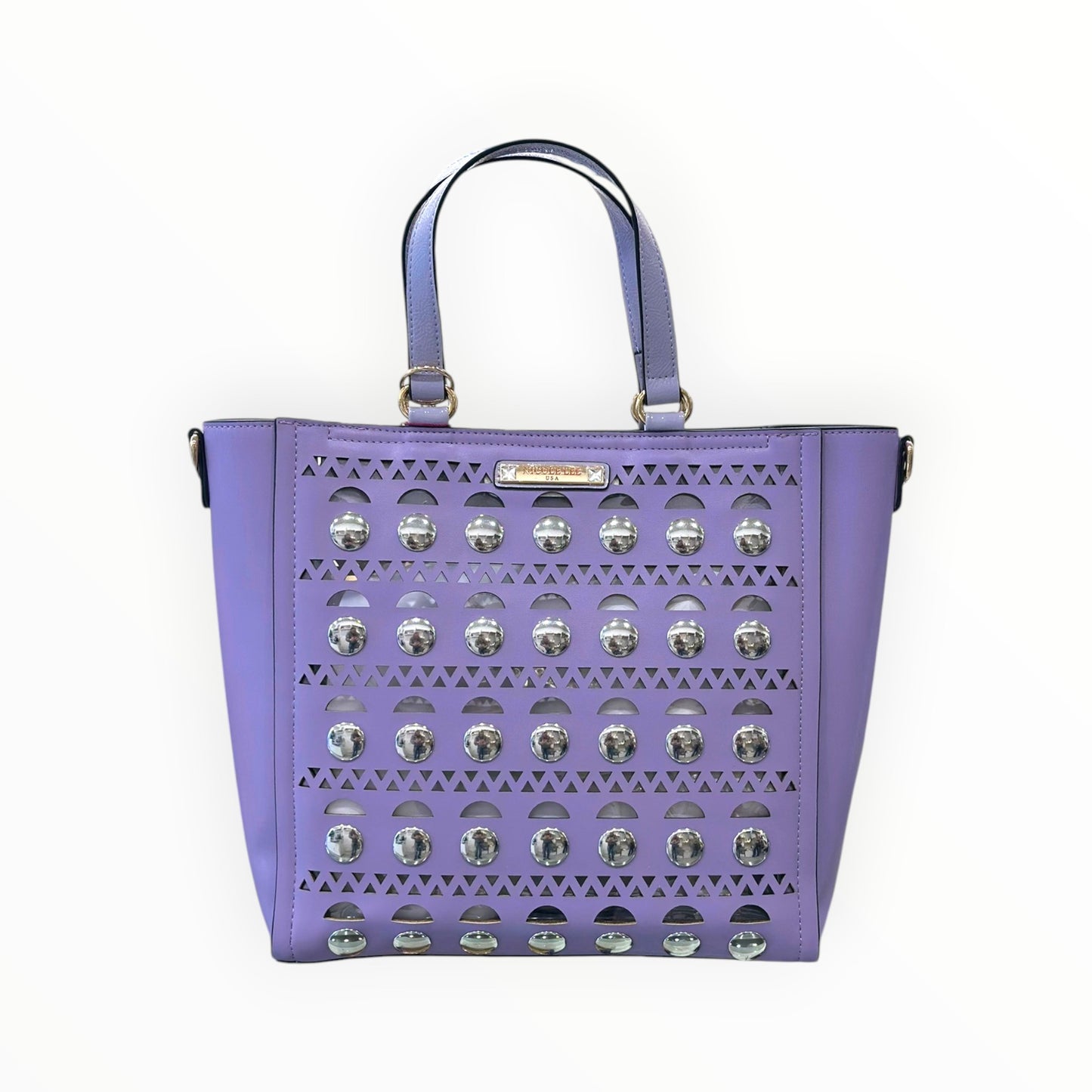 Borsa a Mano e Tracolla Taglio Laser con Borchie Nicole Lee LSR17667