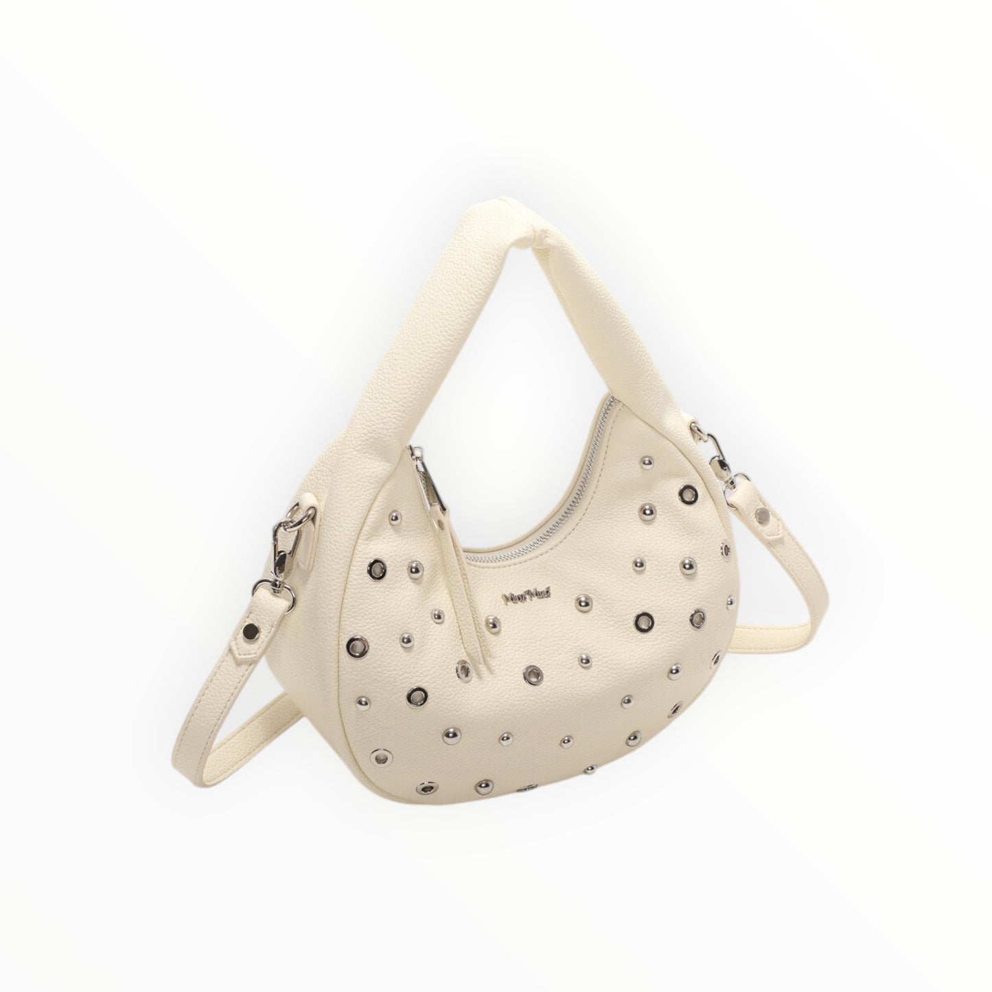 BORSA A MANO CON BORCHIE E OCCHIELLI Borsa a mano con borchie e occhielli Mimi-Muà M8-201399