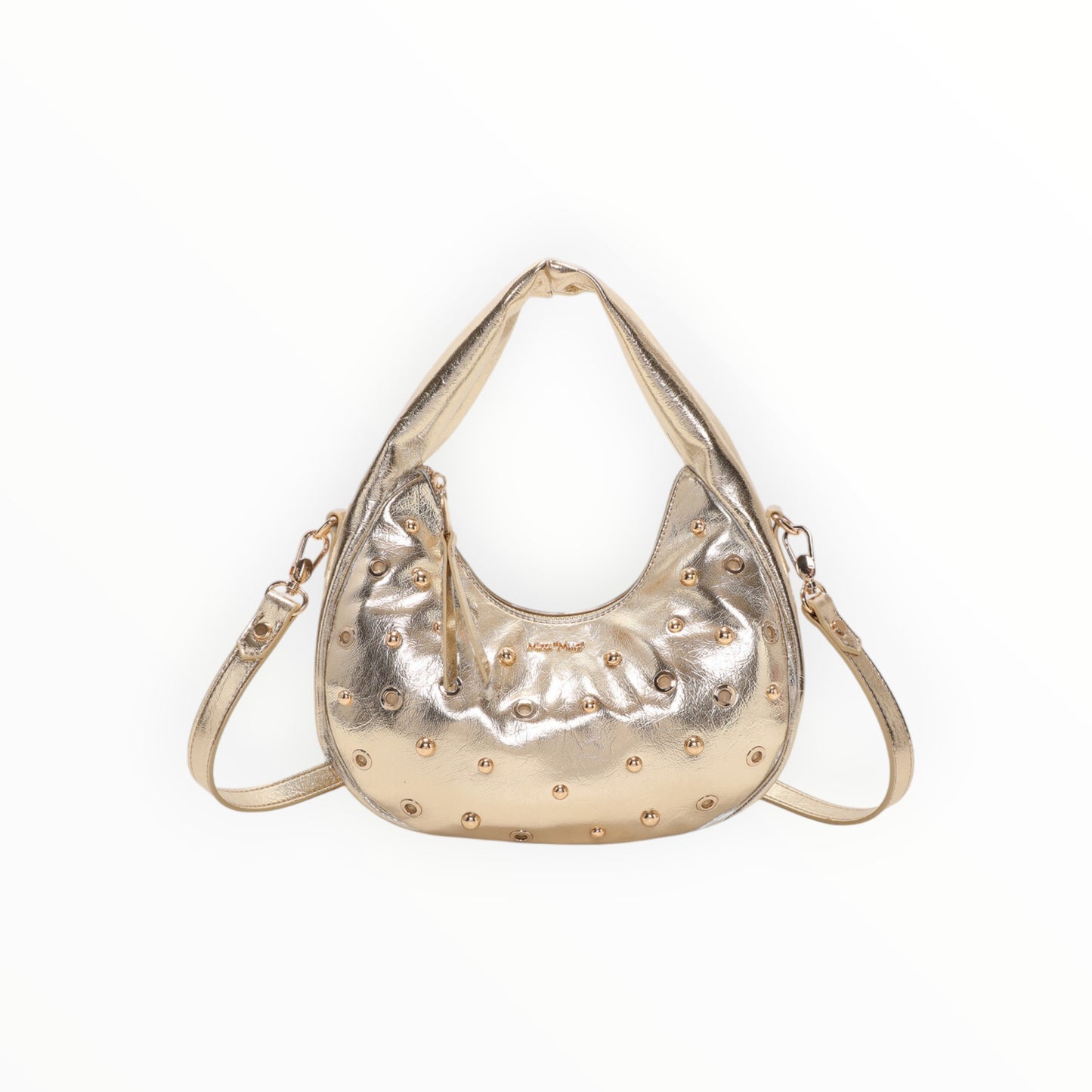 BORSA A MANO CON BORCHIE E OCCHIELLI Borsa a mano con borchie e occhielli Mimi-Muà M8-201399
