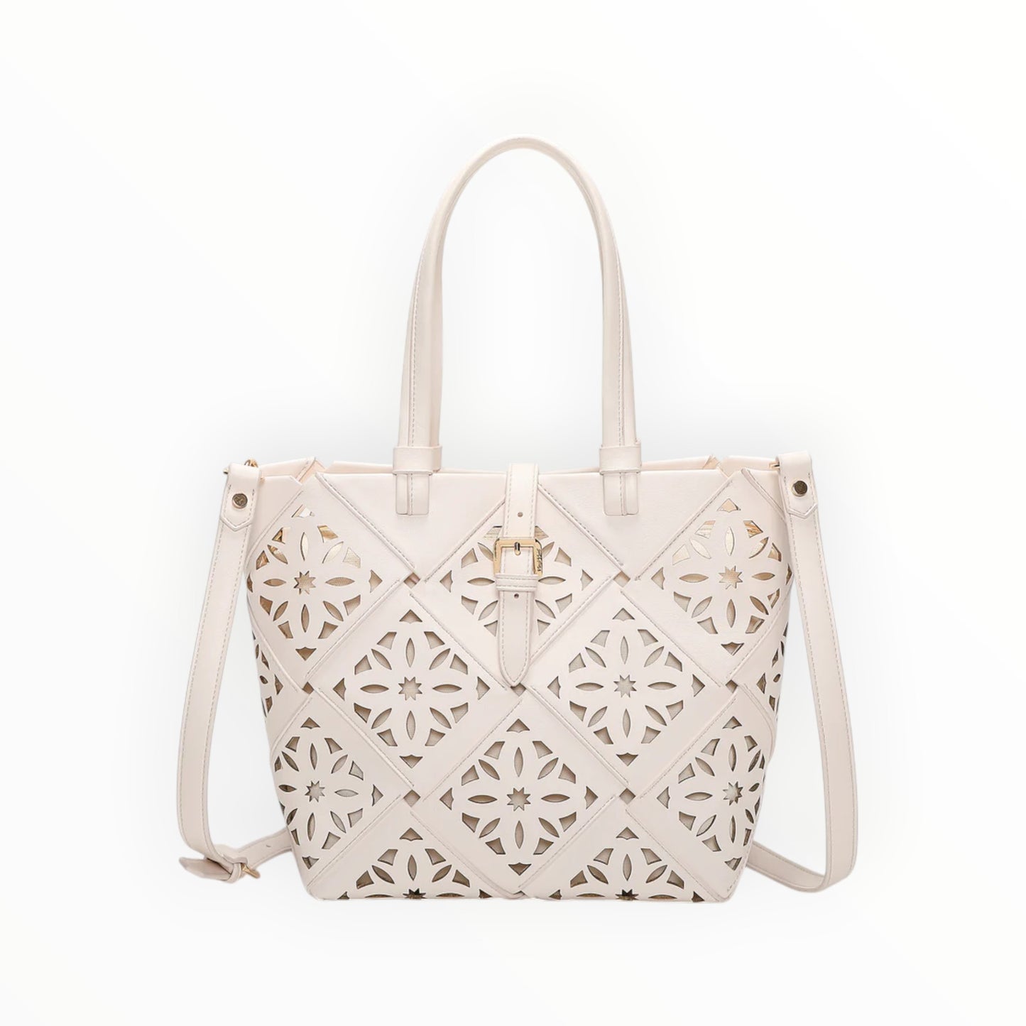 Borsa a mano con motivo traforato Mimi-Muà M8-H201426