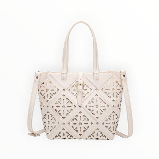 Borsa a mano con motivo traforato Mimi-Muà M8-H201426