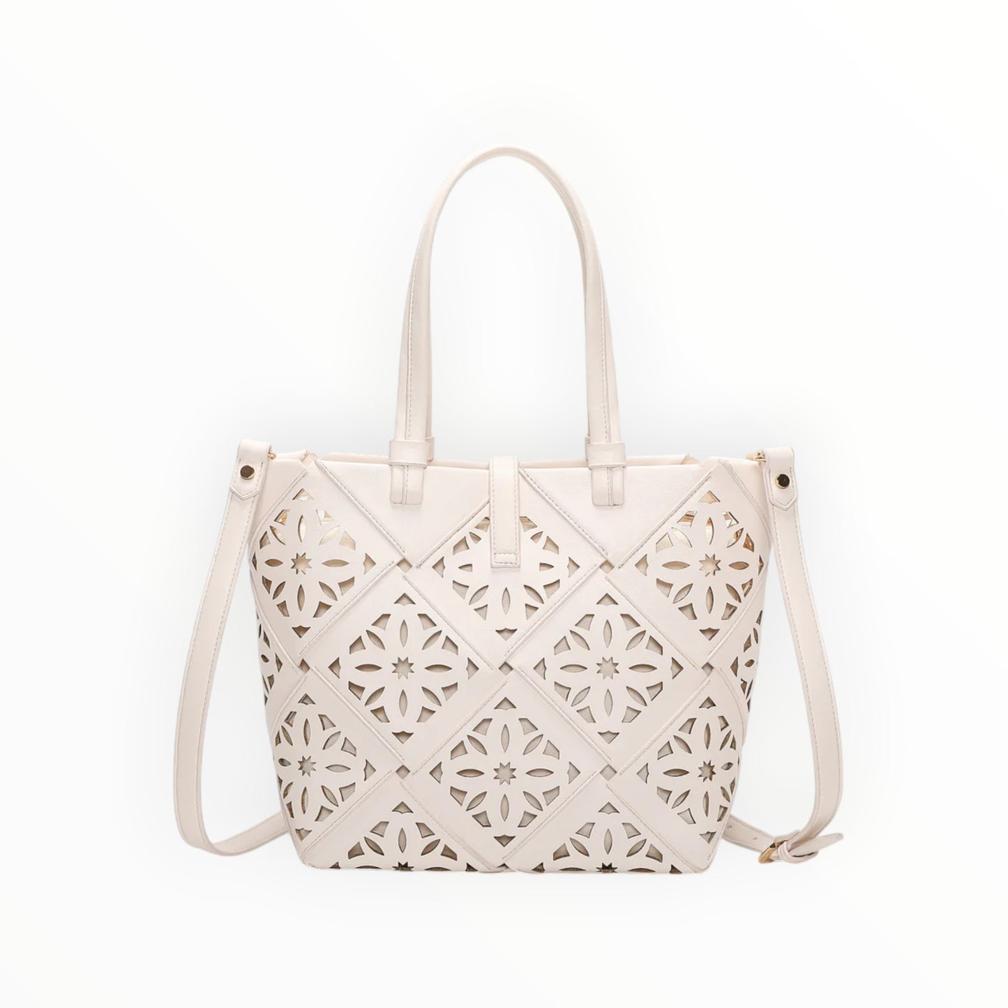 Borsa a mano con motivo traforato Mimi-Muà M8-H201426