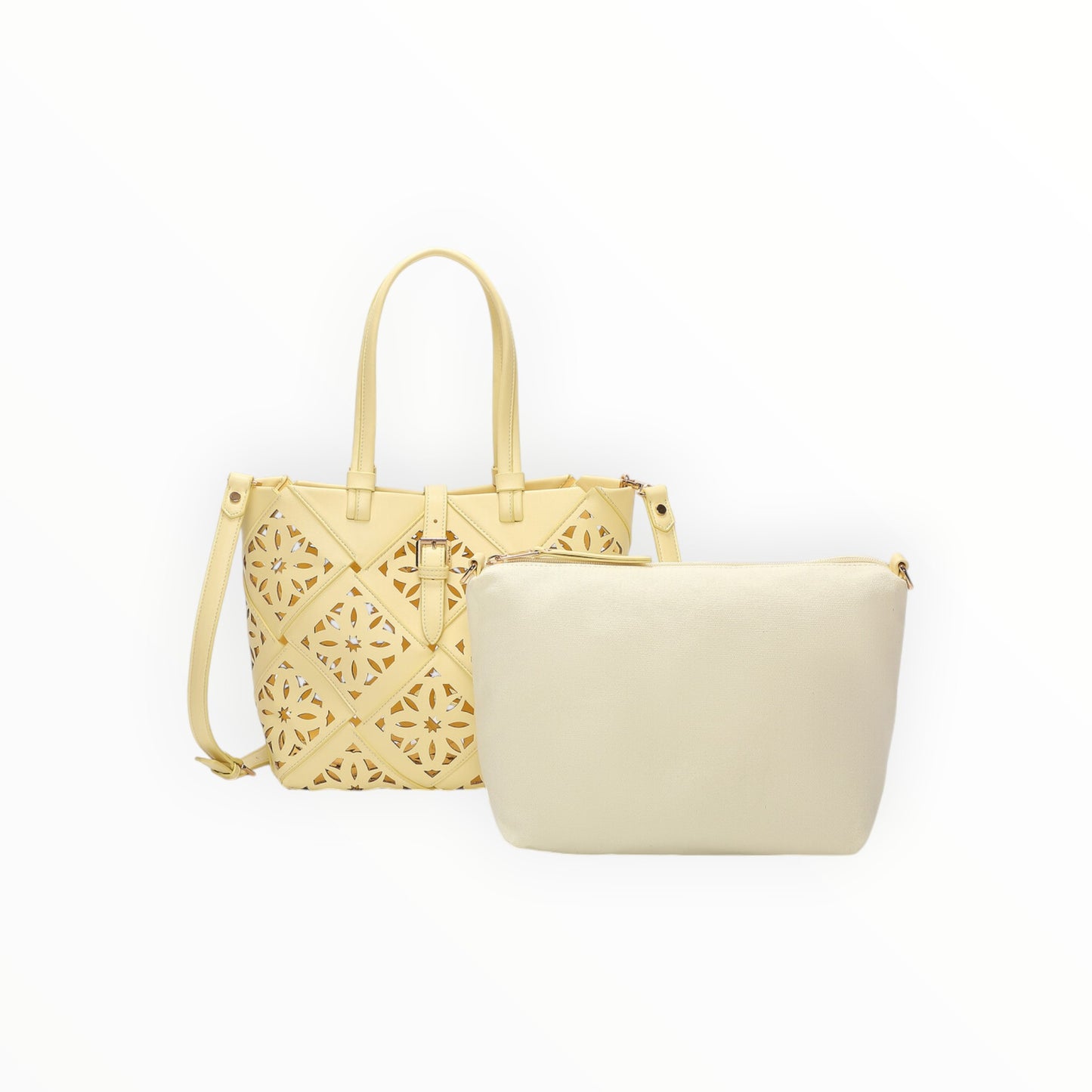Borsa a mano con motivo traforato Mimi-Muà M8-H201426