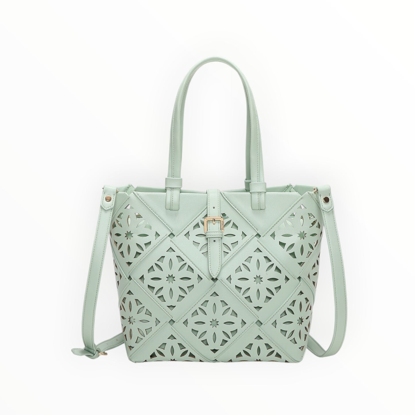 Borsa a mano con motivo traforato Mimi-Muà M8-H201426