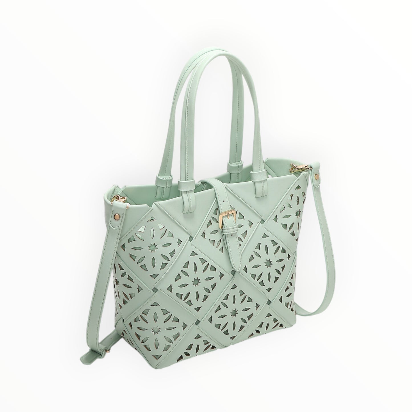 Borsa a mano con motivo traforato Mimi-Muà M8-H201426