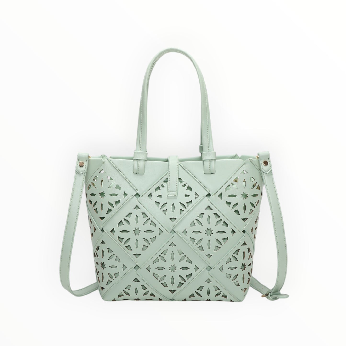 Borsa a mano con motivo traforato Mimi-Muà M8-H201426