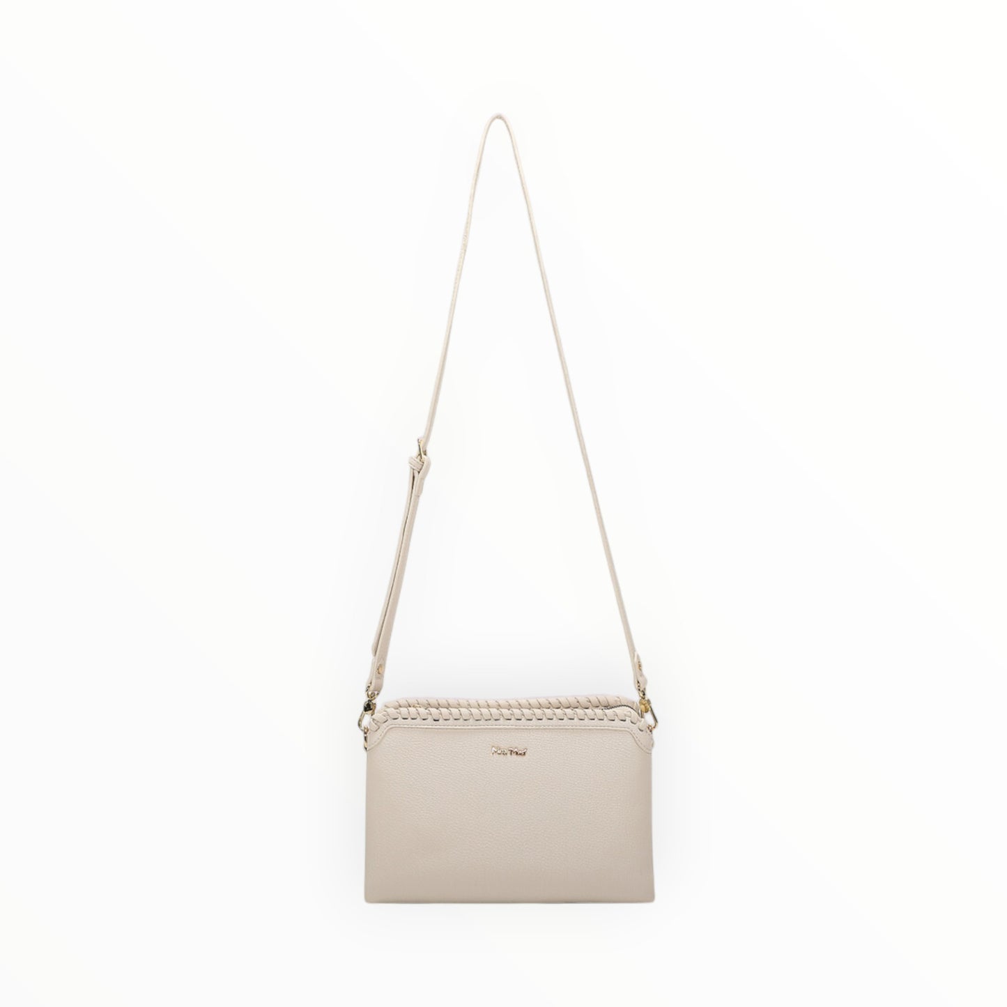 Borsa a tracolla con bordo intreccio Mimi-Muà M8-J201464