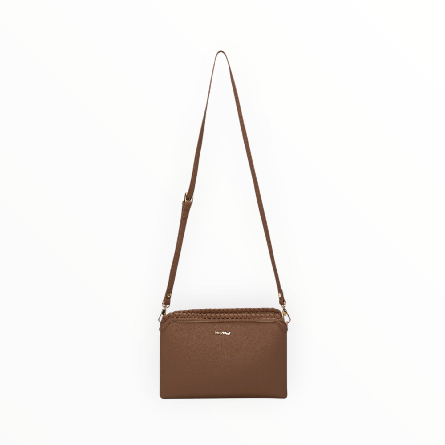 Borsa a tracolla con bordo intreccio Mimi-Muà M8-J201464