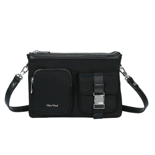 Borsa Tracolla A 2 Buste In Nylon Con M8-Y201158