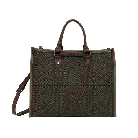 Borsa Tote Grande Con Disegno Ricamato M8-Y201225