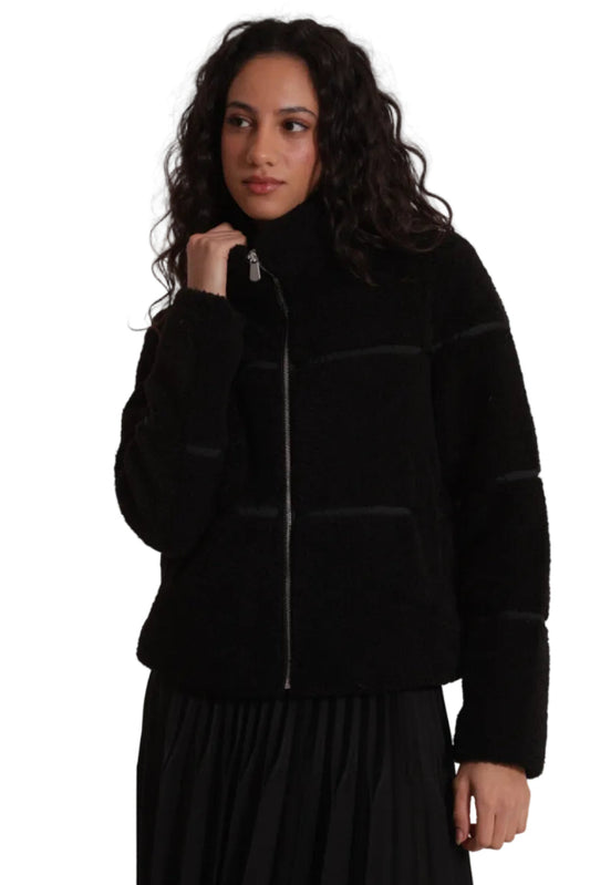 Giubbotto Corto Effetto Montone Donna - Giacca Invernale NDAN-6624