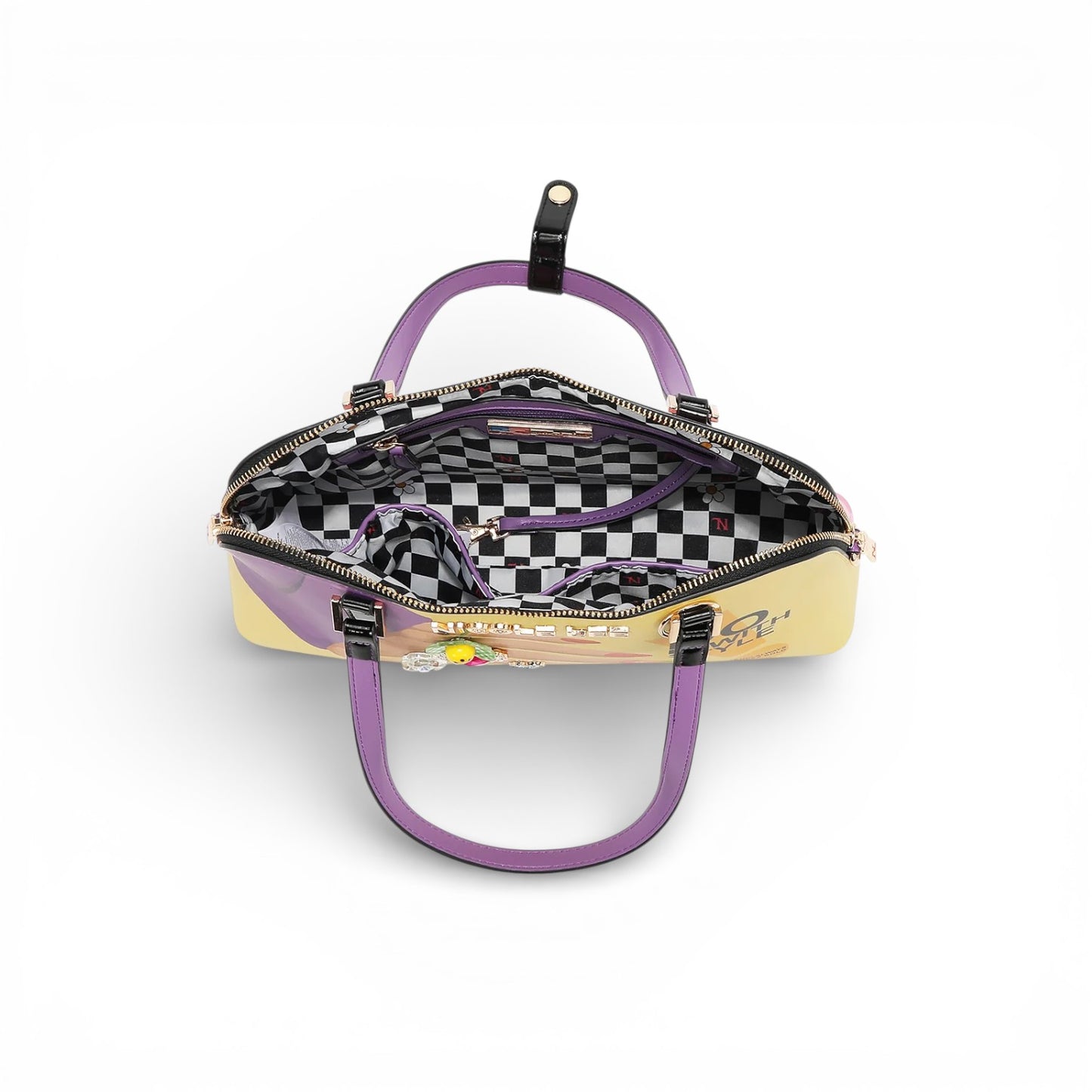 Borsa a Due Manici Nicole Lee NP17248 Nail Polish - Borsa Donna Elegante con Tracolla