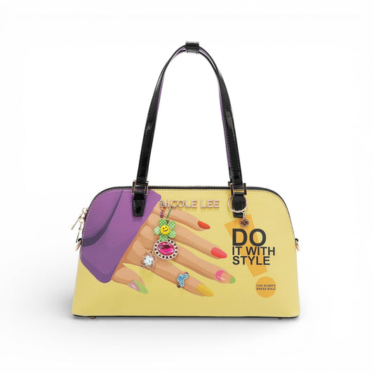 Borsa a Due Manici Nicole Lee NP17248 Nail Polish - Borsa Donna Elegante con Tracolla