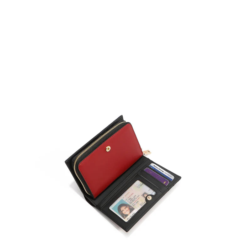 Portafoglio pieghevole con cerniera Nicole Lee PRT7702