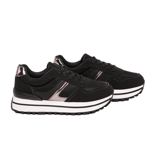 Scarpe Sneakers Nero MimiMua SCAL-9109