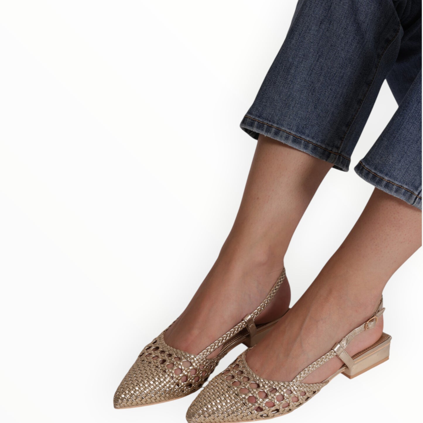 Slingback basse intrecciate Mimi-Muà SCAO-9378