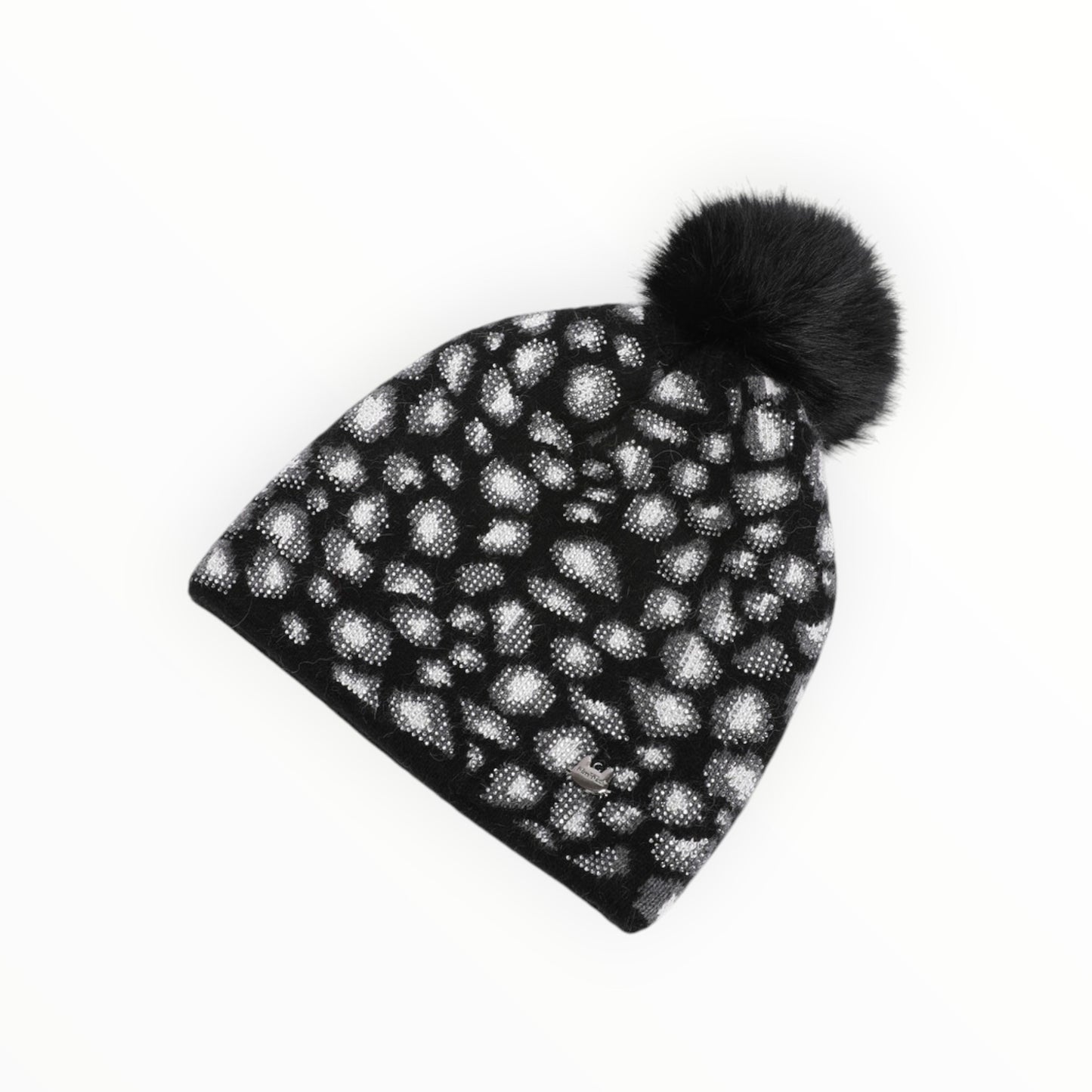 BERRETTO LEOPARDATO CON STRASS E PON PON YEAN-9242 Mimi-Muà