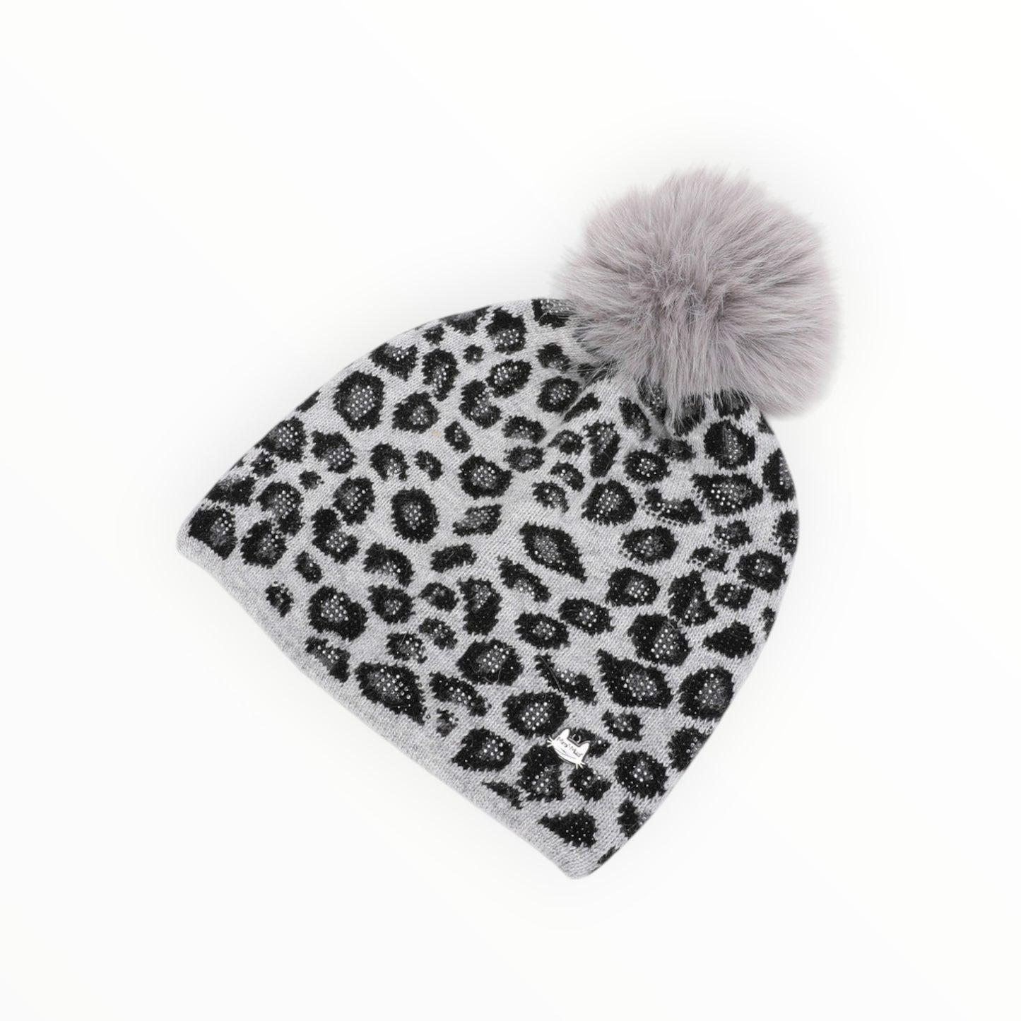BERRETTO LEOPARDATO CON STRASS E PON PON YEAN-9242 Mimi-Muà