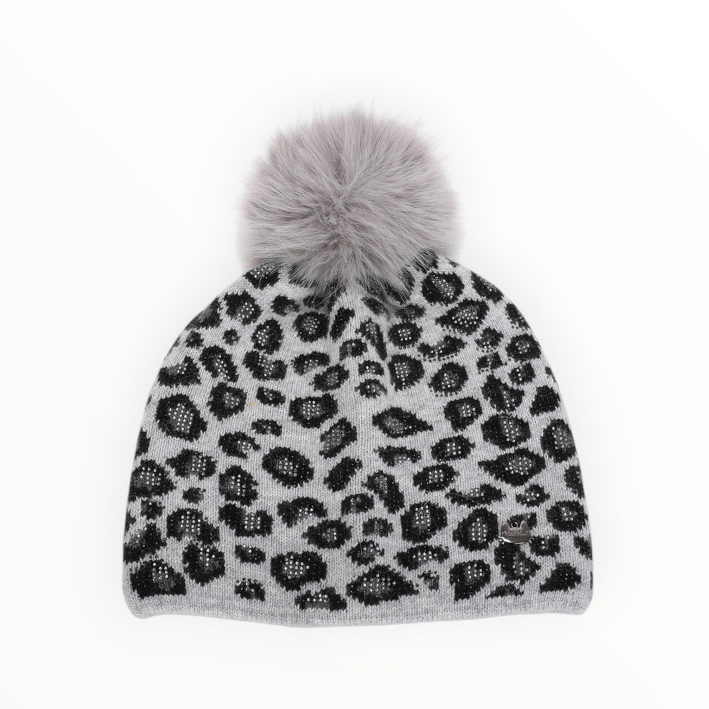 BERRETTO LEOPARDATO CON STRASS E PON PON YEAN-9242 Mimi-Muà