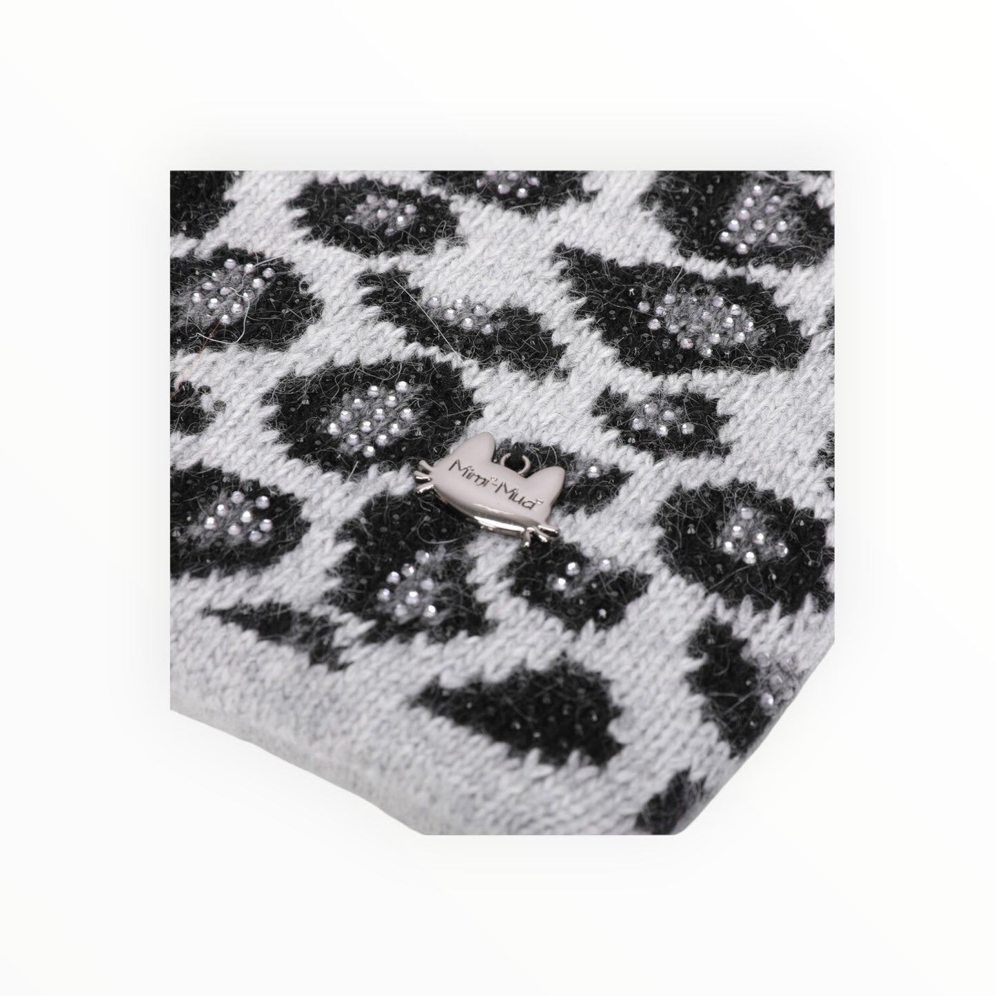 BERRETTO LEOPARDATO CON STRASS E PON PON YEAN-9242 Mimi-Muà