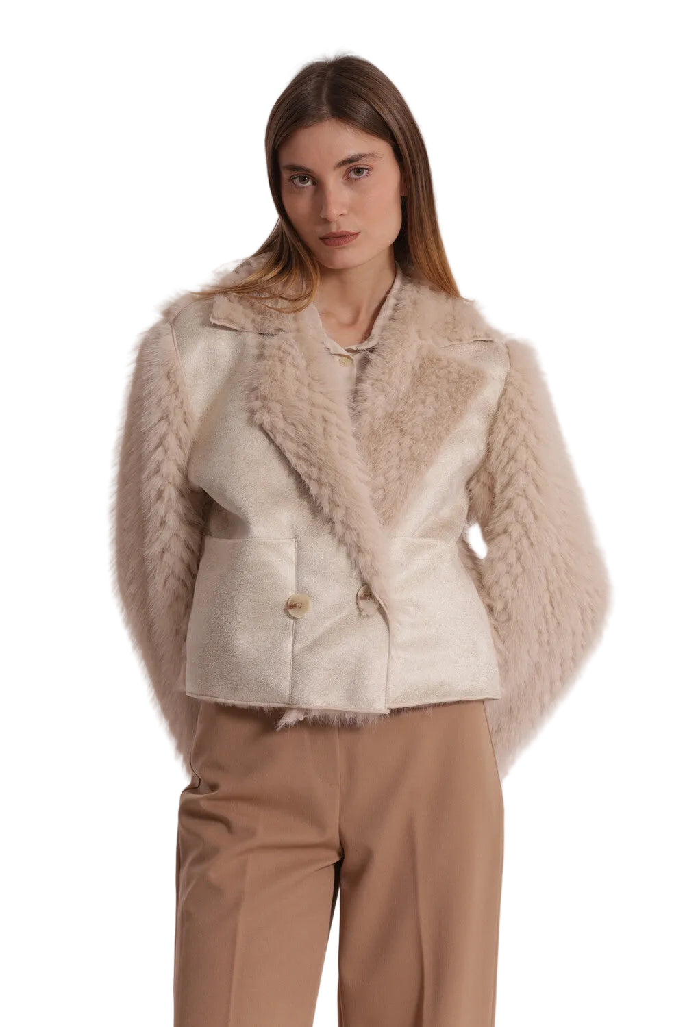 Montone Cropped Reversibile YQAN-6570