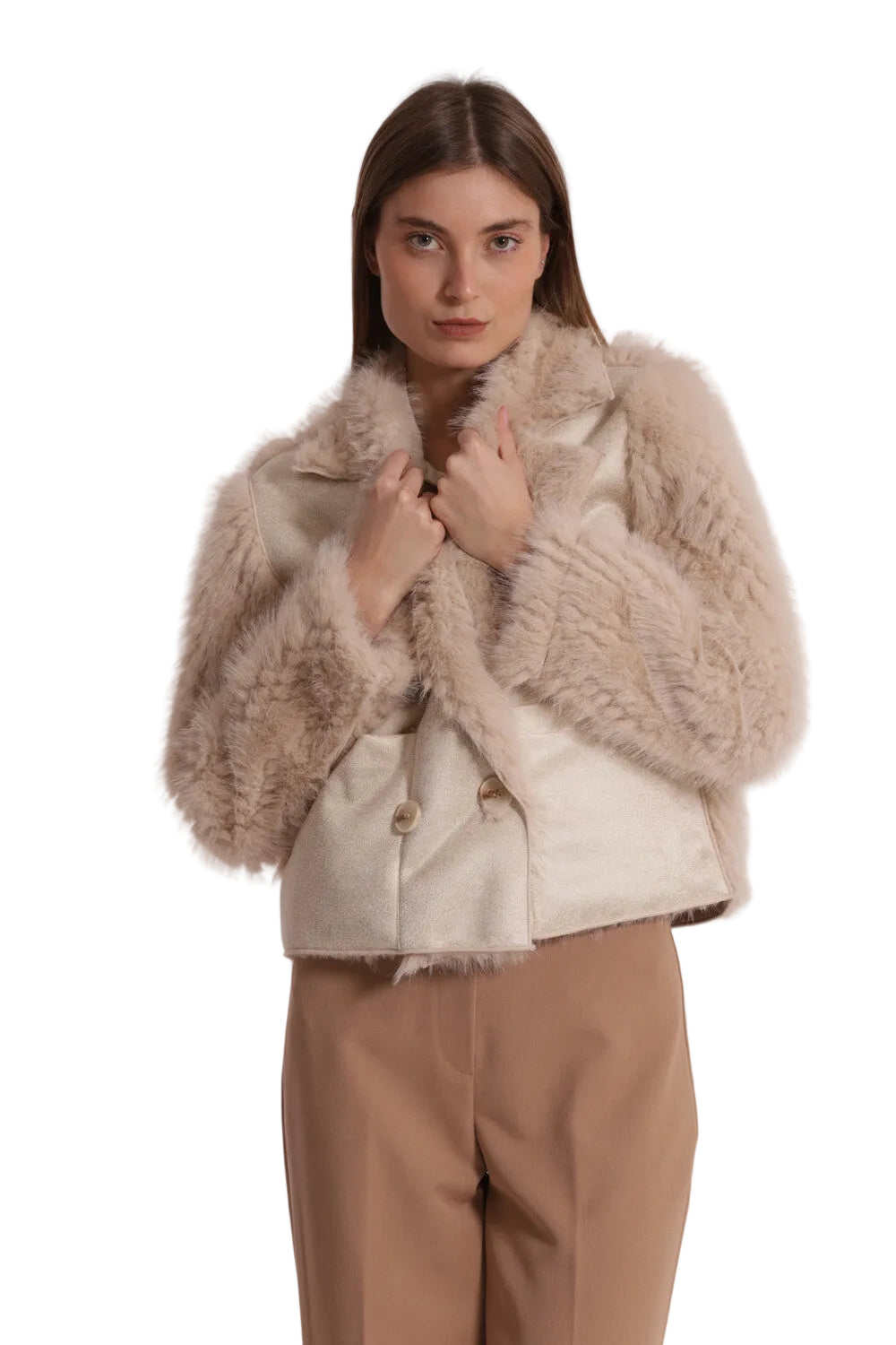 Montone Cropped Reversibile YQAN-6570