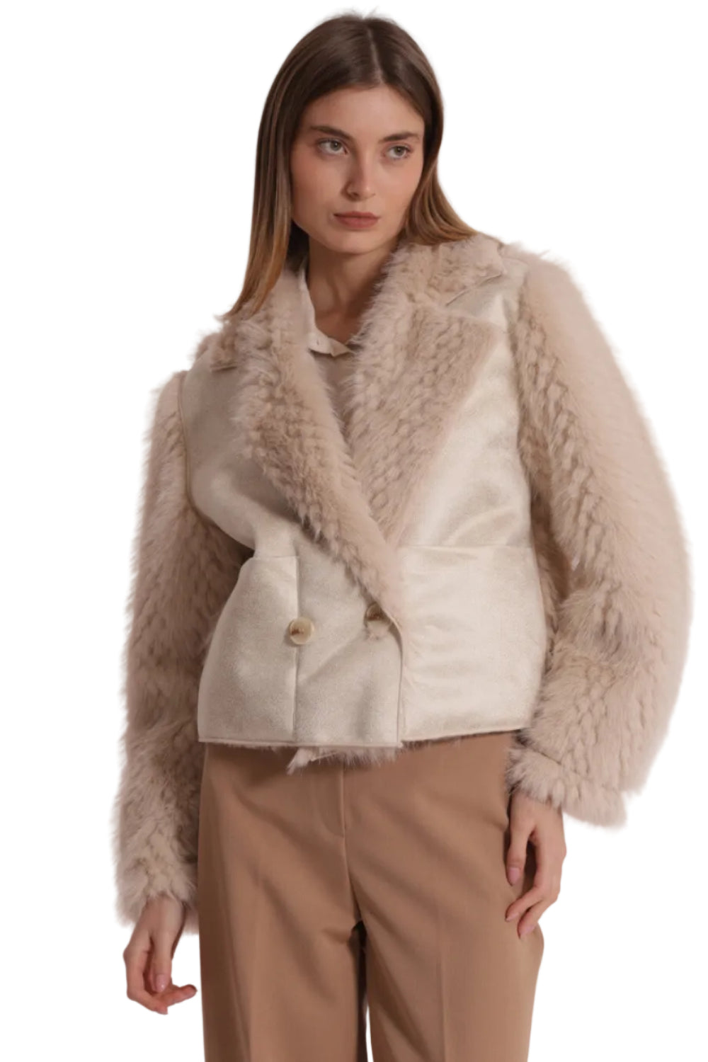 Montone Cropped Reversibile YQAN-6570