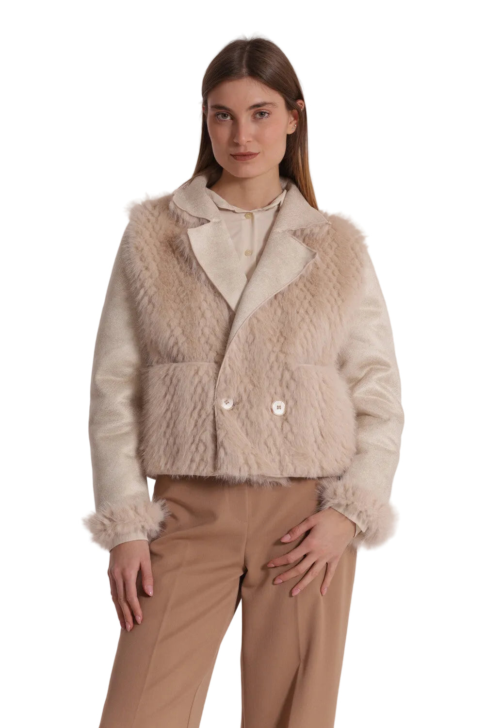 Montone Cropped Reversibile YQAN-6570