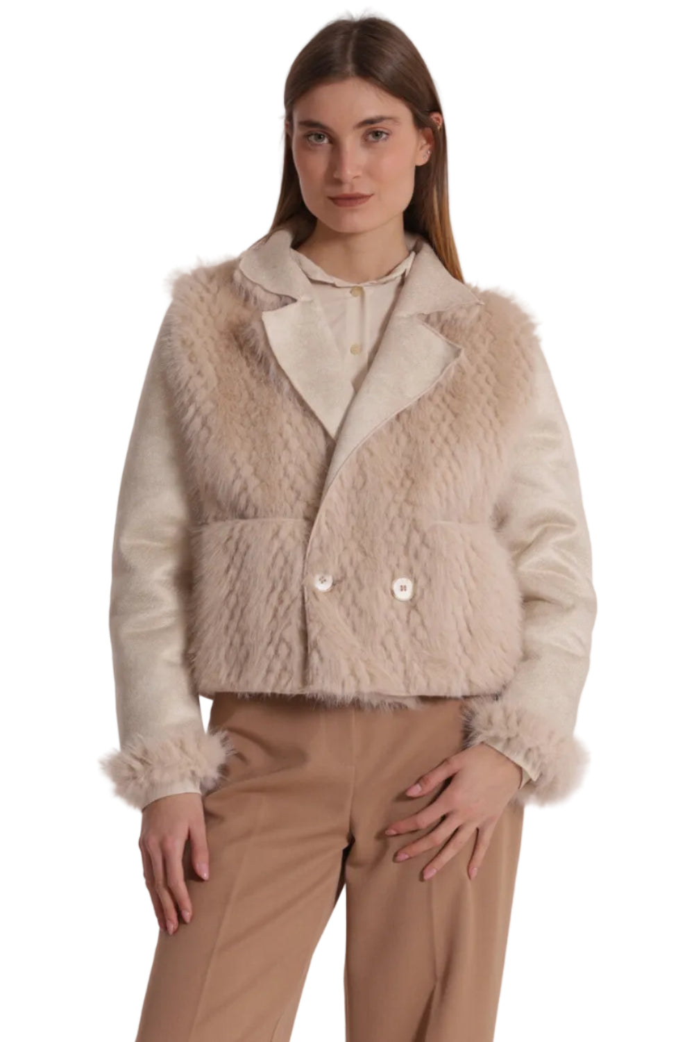 Montone Cropped Reversibile YQAN-6570