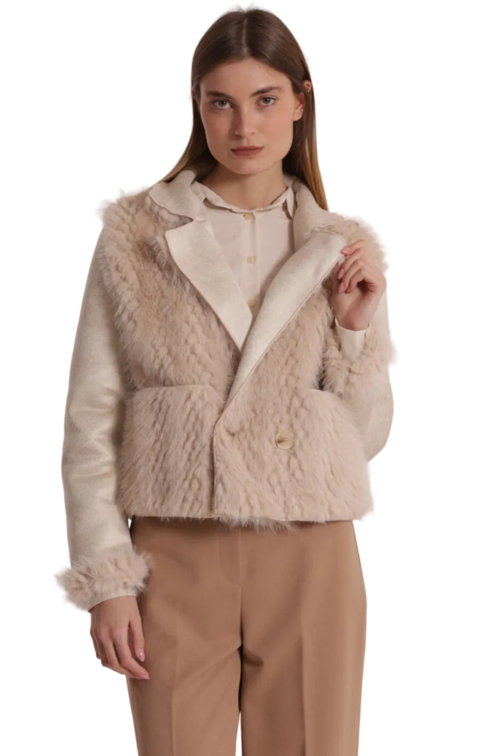 Montone Cropped Reversibile YQAN-6570